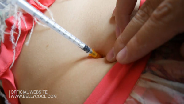 belly button navel needle torture-kuankuan