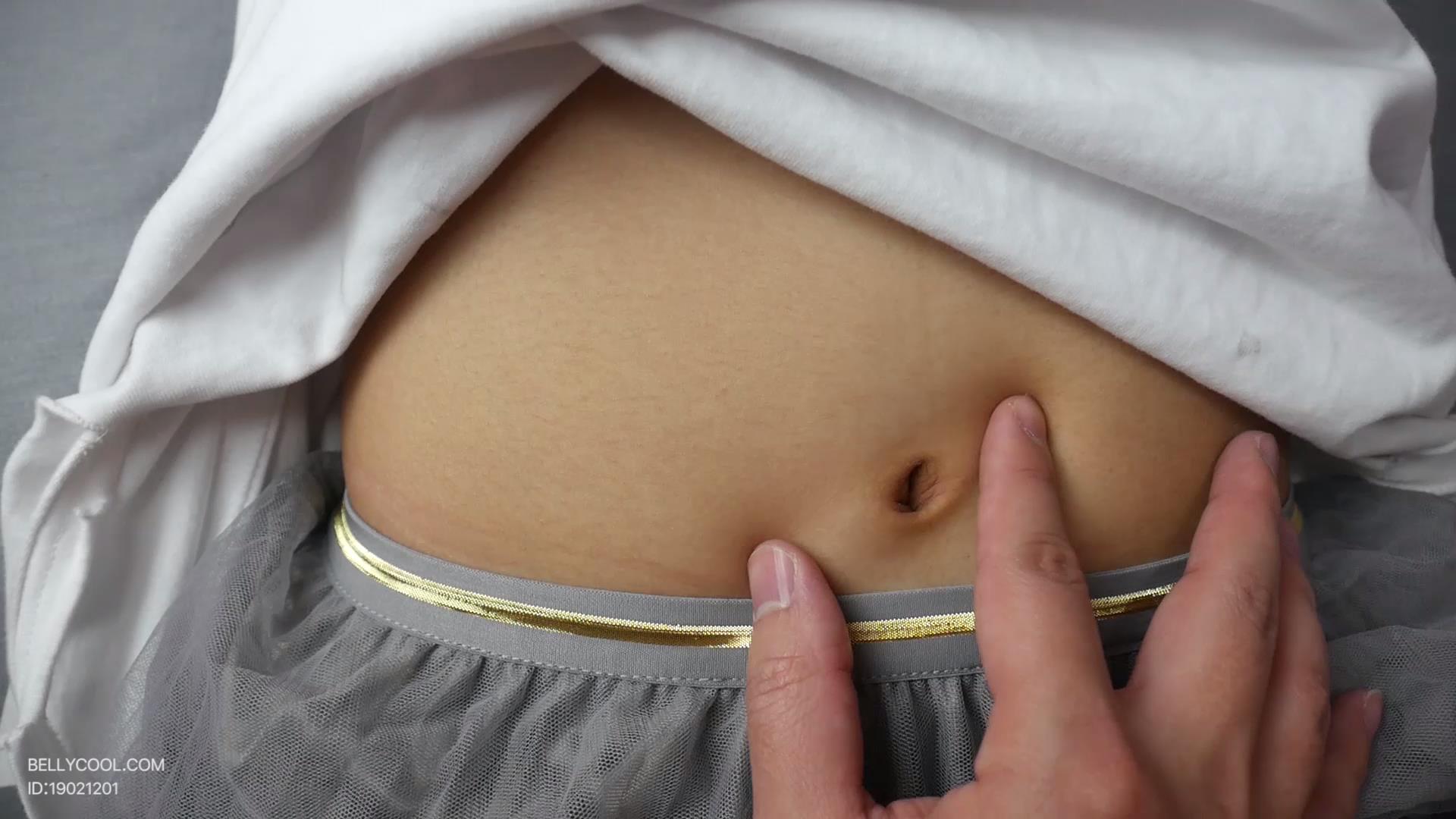 female belly button play