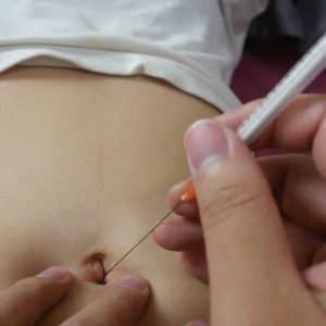 Crazy needle belly button-Moon and Bubles