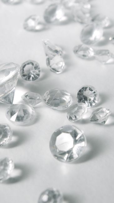 Close-up of clear-cut gemstones showcasing their sparkle and clarity