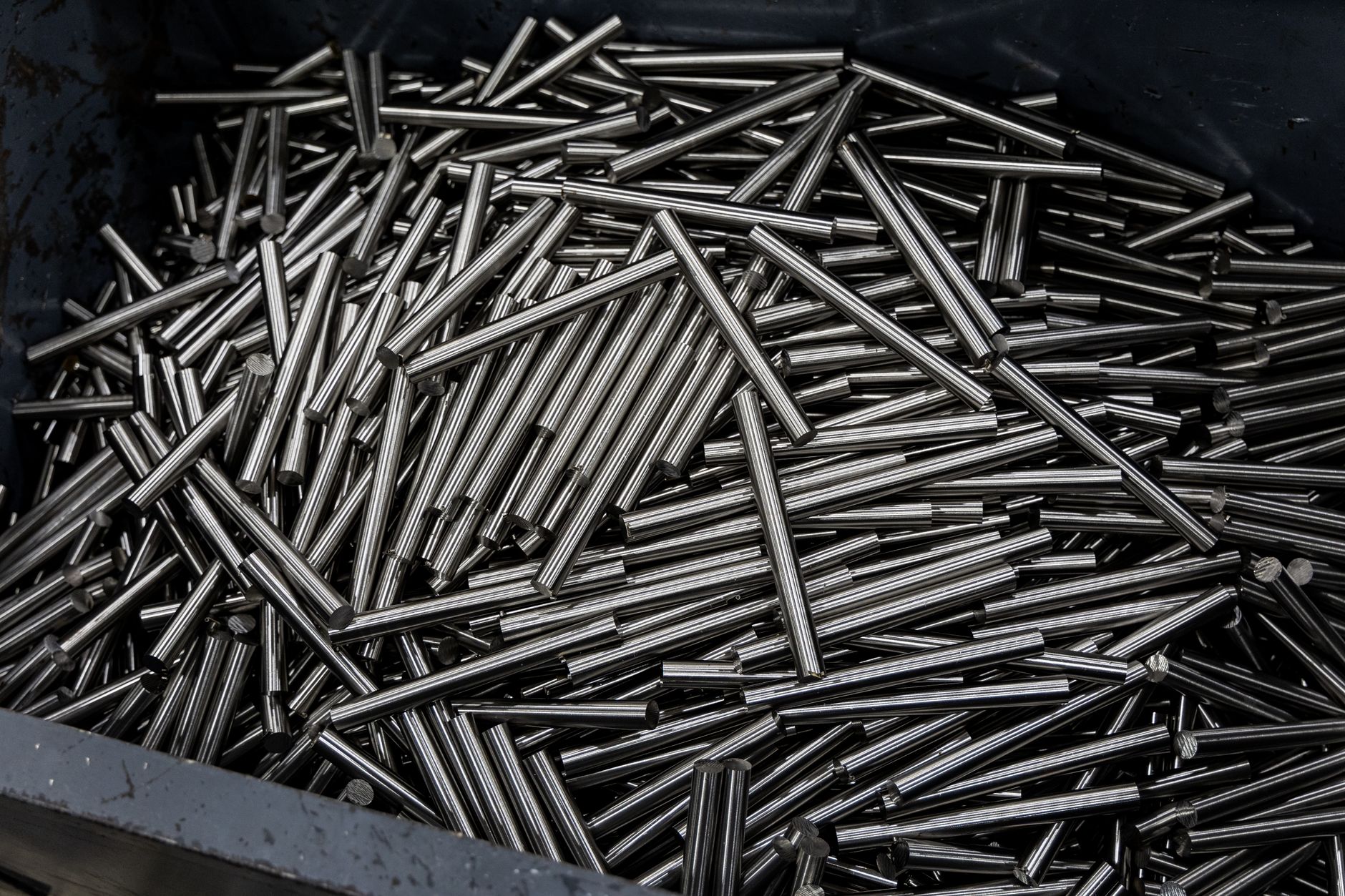 Stainless steel rods used as raw material for body jewelry posts